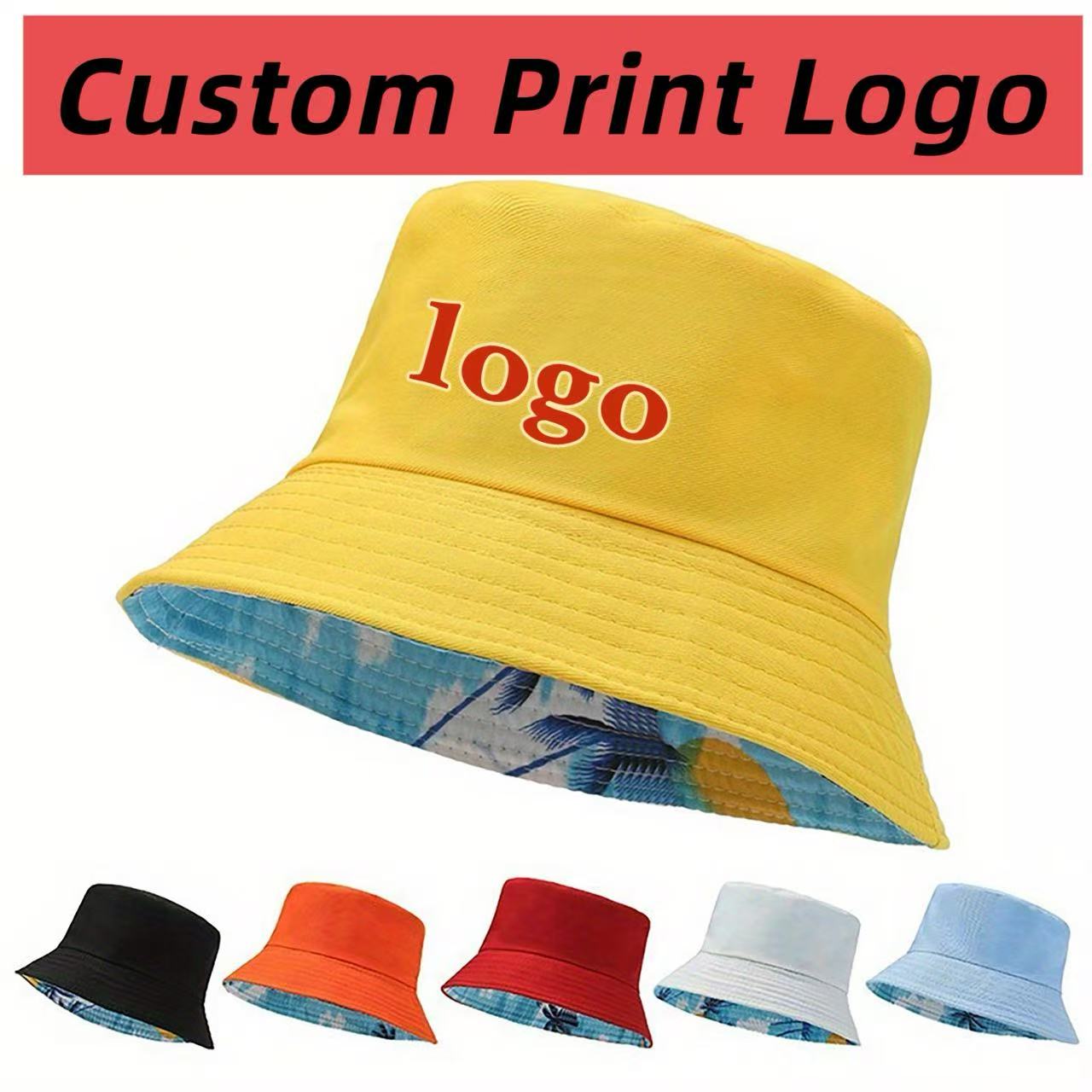 Baseball Cap Fitted - قبعة صياد مطبوعة بشعار مخصص بلون