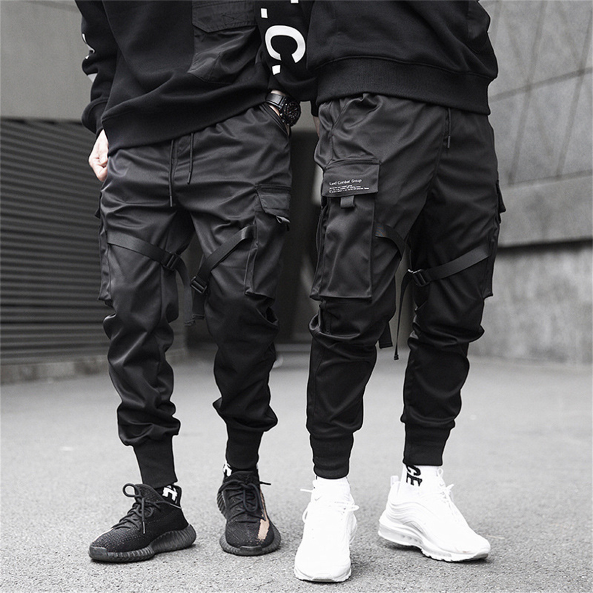 Street Fashion Brand - بنطال كارجو هيب هوب للرجال ،