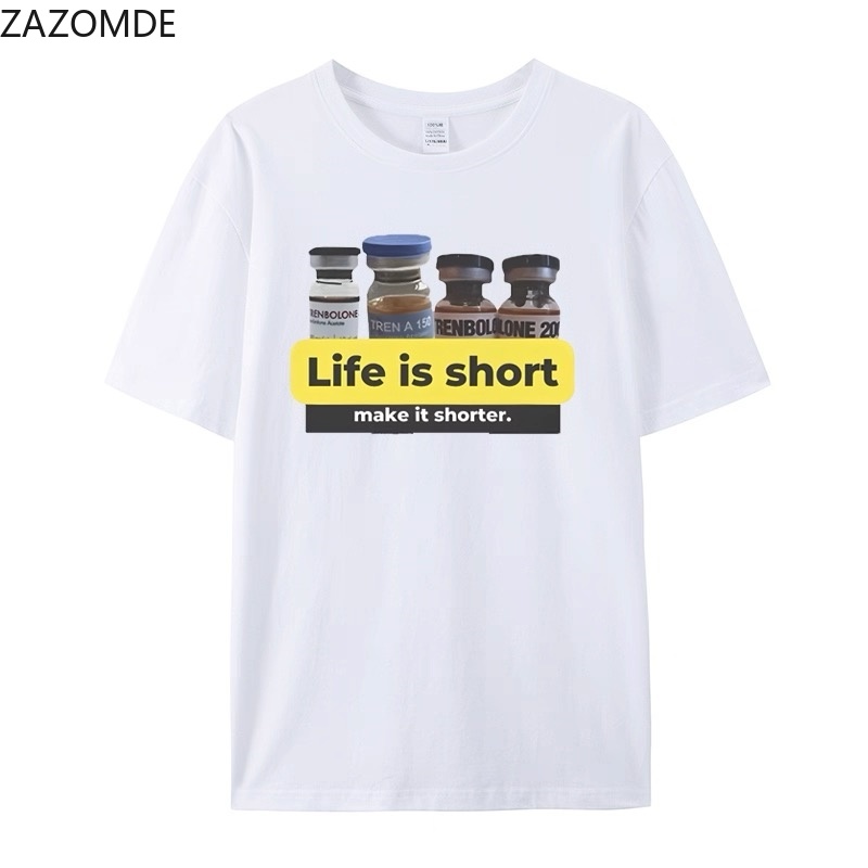 تي شيرت ZAZOMDE بطباعة اقتباسا - مراجعة Street Fashion Quotes وسعره