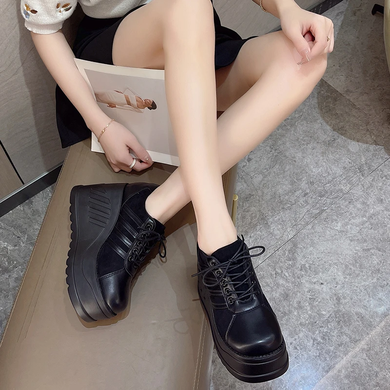 حجم كبير 35-43 تصميم أسود أنثى - مراجعة Street Fashion Goth وسعره