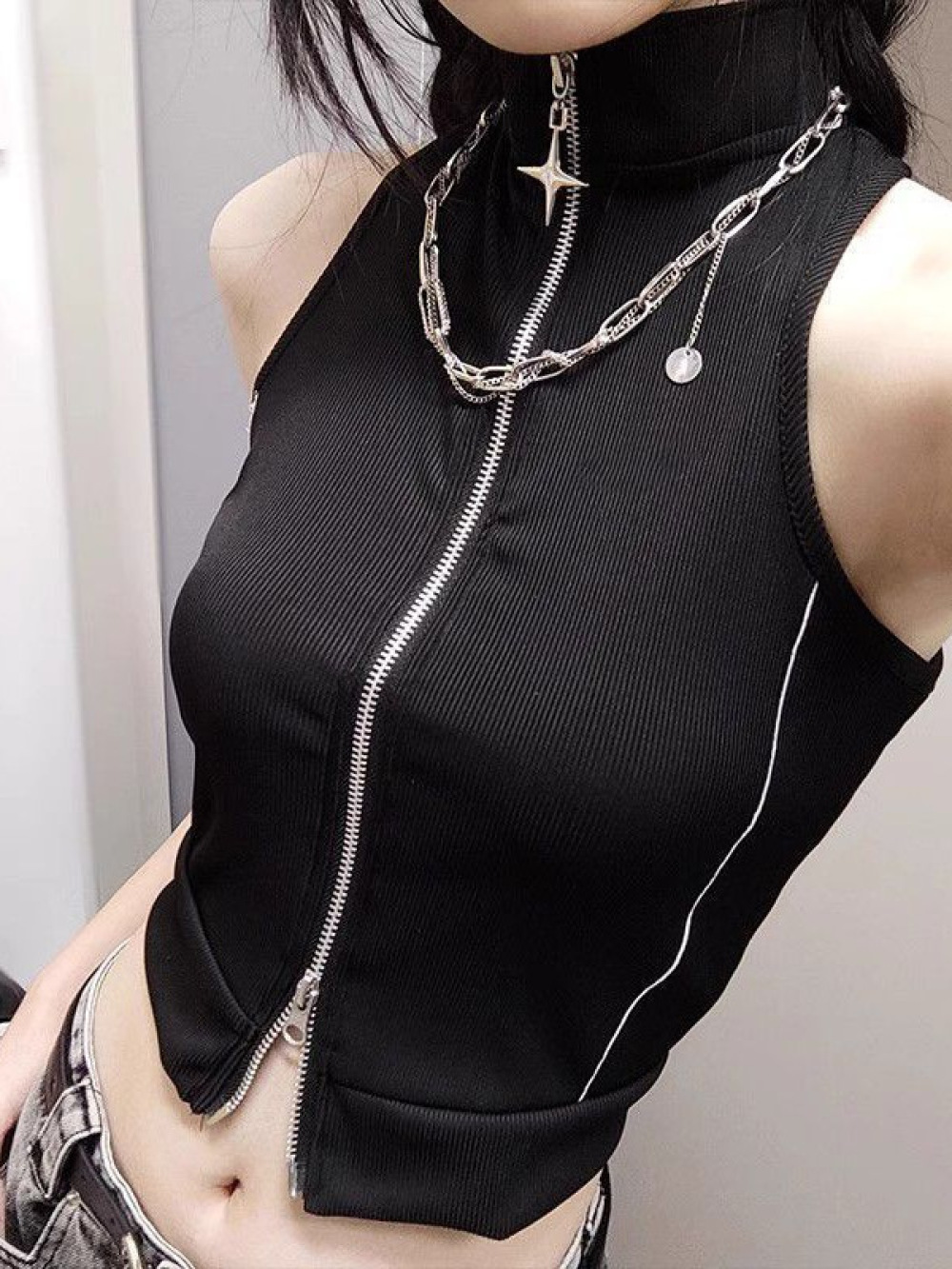 صدرية صيفية جديدة 2026 بتصميم  - مراجعة Street Fashion Goth وسعره