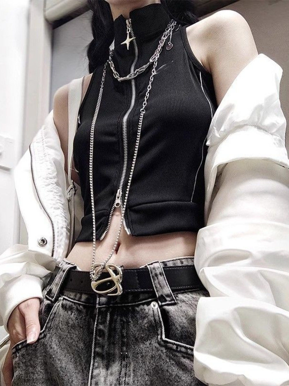 صدرية صيفية جديدة 2026 بتصميم  - مراجعة Street Fashion Goth وسعره