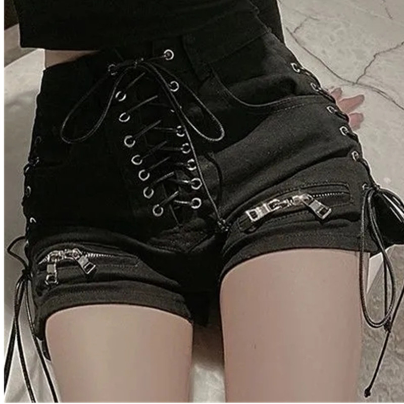 شورت جينز نسائي جديد 2026 بتصم - مراجعة Street Fashion Goth وسعره