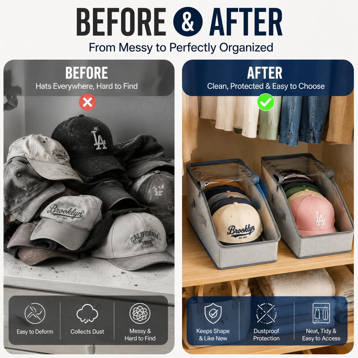 حقيبة تخزين وتنظيم قبعات البيس - مراجعة Baseball Cap Fitted وسعره