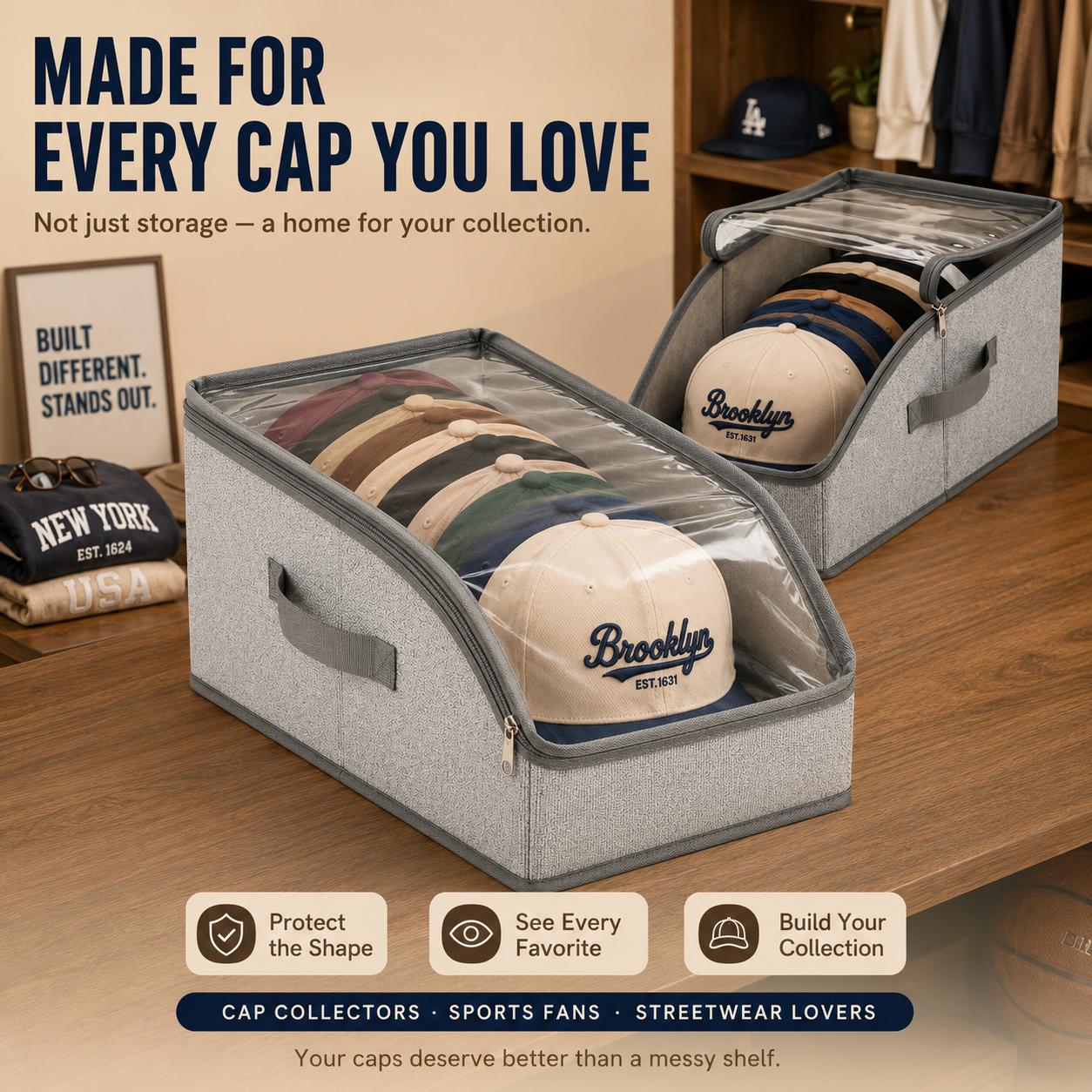 حقيبة تخزين وتنظيم قبعات البيس - مراجعة Baseball Cap Fitted وسعره